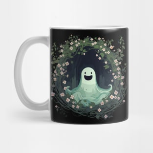 Forest Ghost Spooky Anime Halloween Cherry Blossom Flower Mug